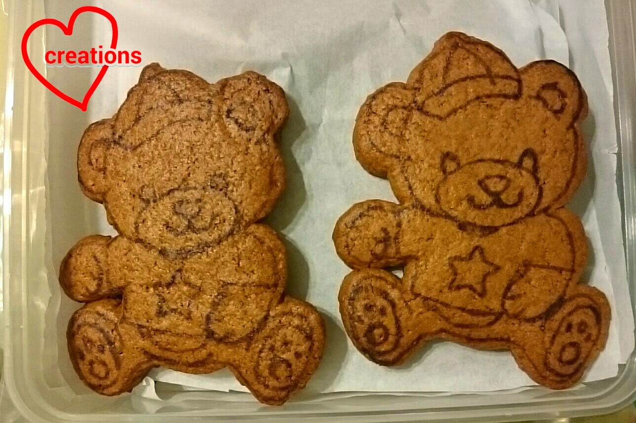 Loving Creations for You Teddy Bear Brown Sugar Cookies (how to make
