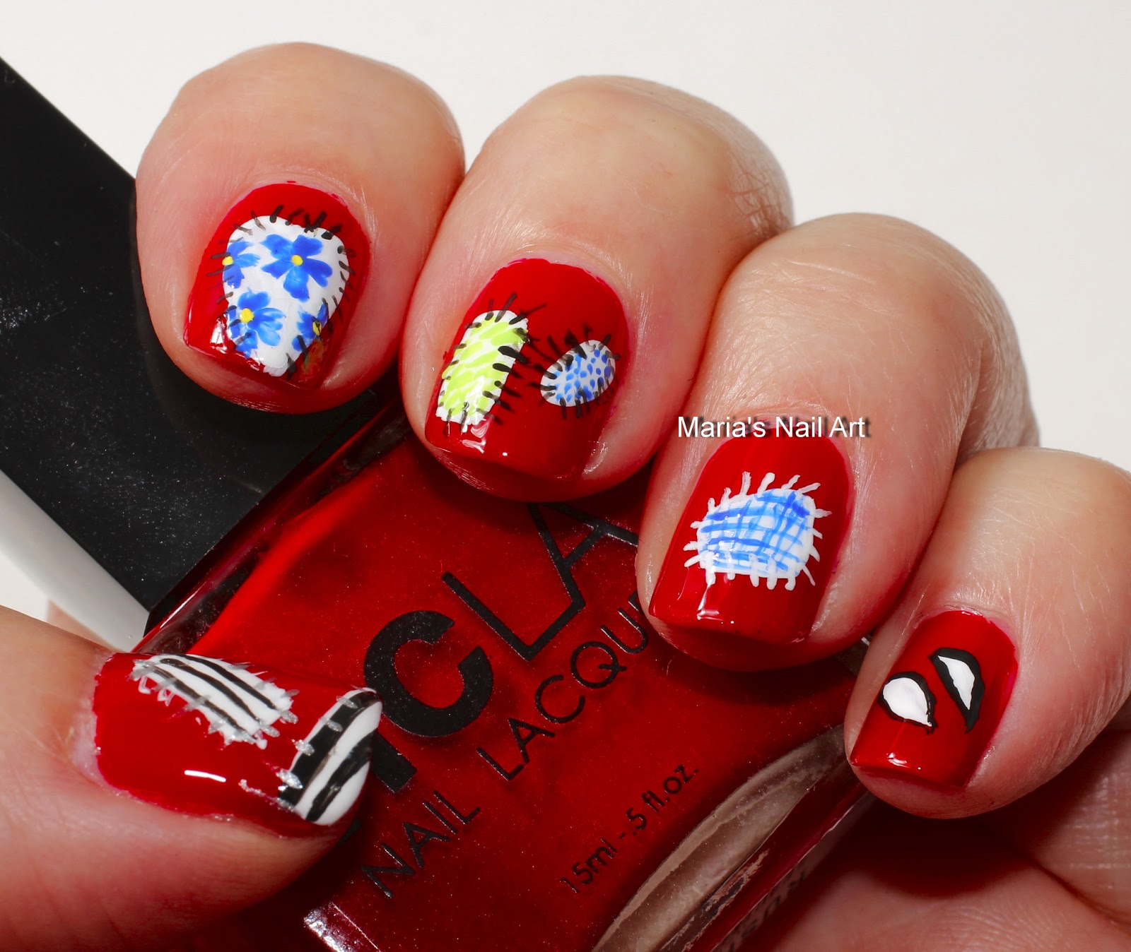 Marias Nail Art and Polish Blog Patches on my nails Artsy Wednesday