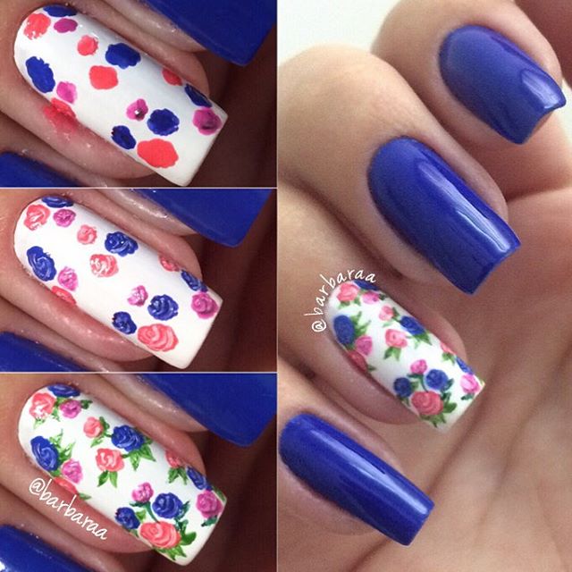 Cómo hacer diseño de rosas en las uñas paso a paso Cómo hacer diseño de rosas en las uñas paso a paso
