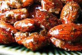 Spiced glazed almonds Recipe