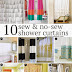 10 DIY shower curtains (sew and no sew)
