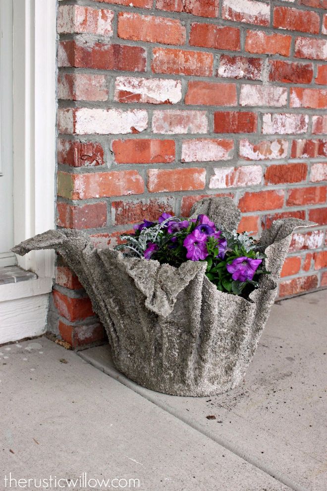 How to Make a Concrete Planter Using an Old Towel Handy DIY