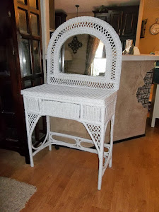 Wicker desk  with chair $ SOLD