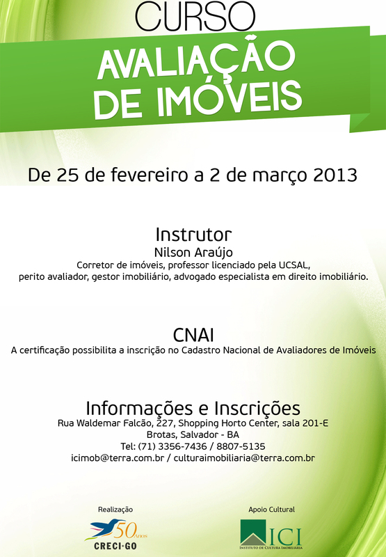 Curso de avaliacao de imoveis