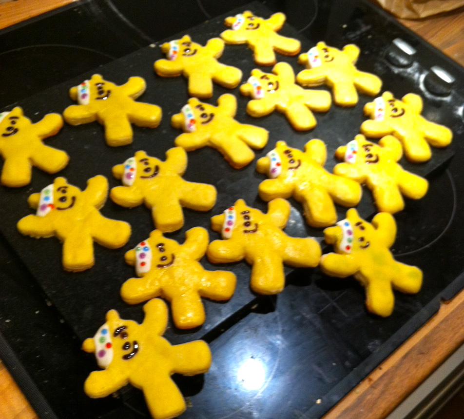 Lesley S Kitchen Artisan Catering Children In Need Pudsey Bear Biscuits