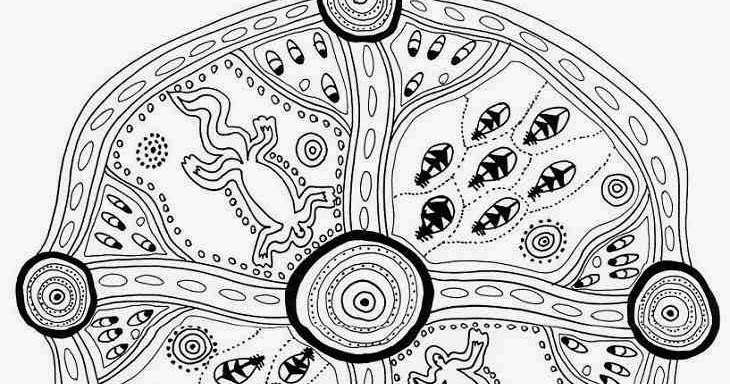 Countries Australian Lizard Mandala Coloring Pages