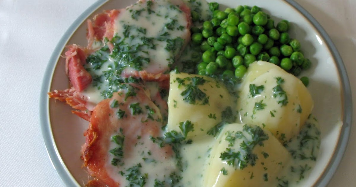 The Happy Housewife Baked ham with parsley sauce