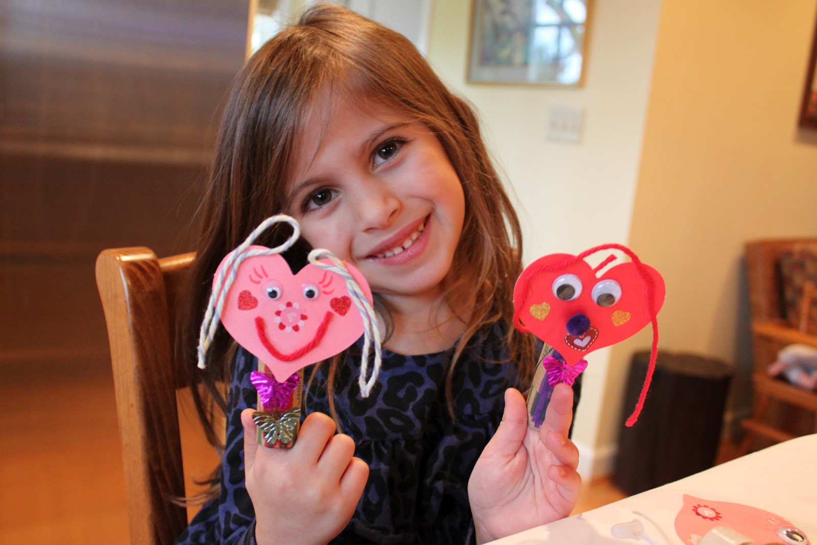 Green Owl Art Emma's Finger Puppet Valentines