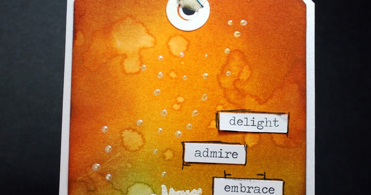 Eileen's Crafty Zone Lavinia Stamps and Distress Inks Tag.