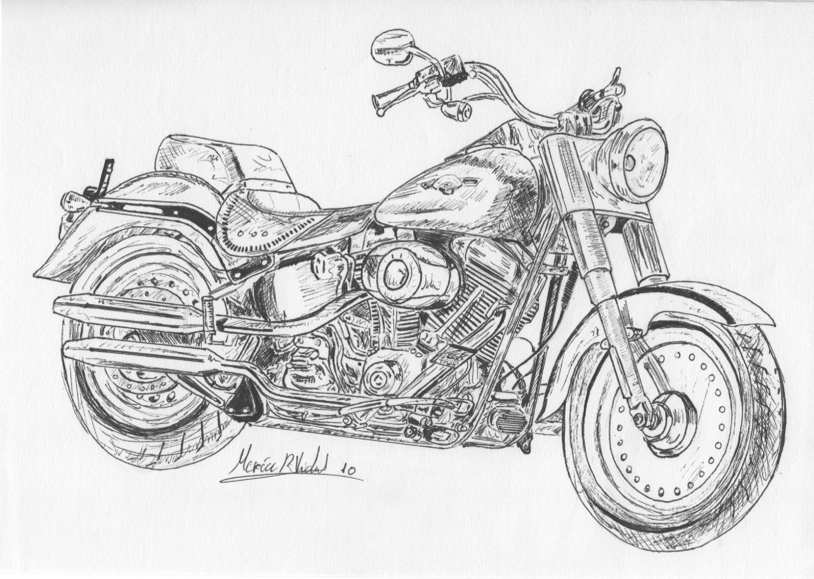 motorcycle drawing motorcycle drawing