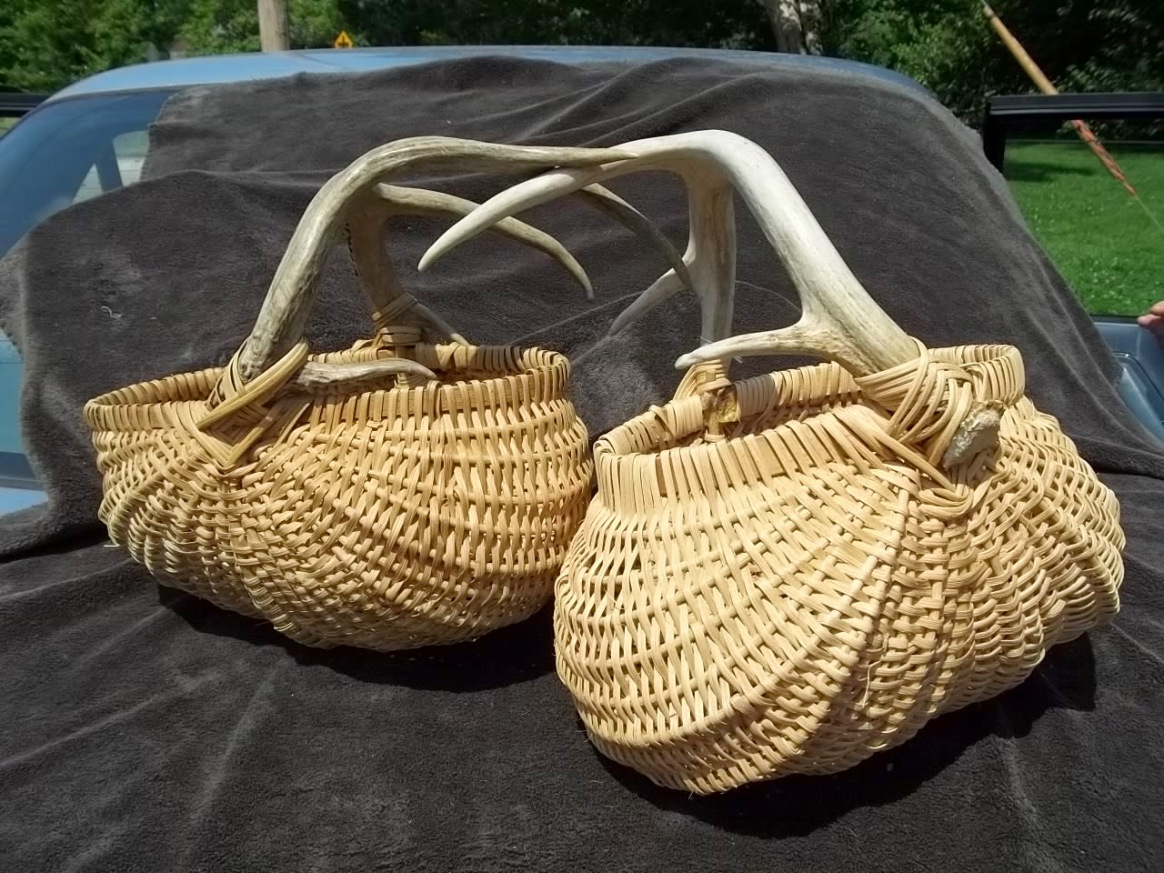 Antler Handled Market Baskets