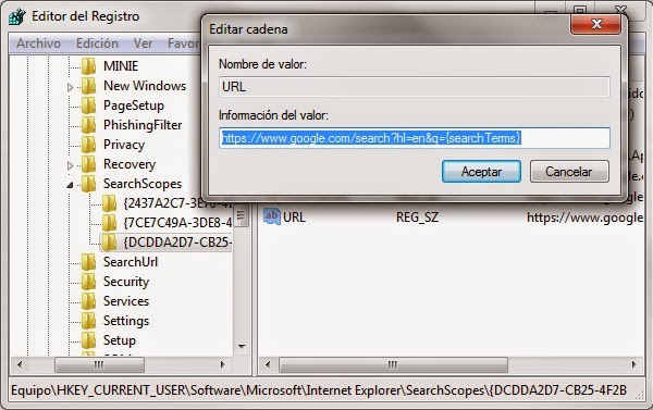 Editor del registro de Windows: Cambiar idioma de Windows