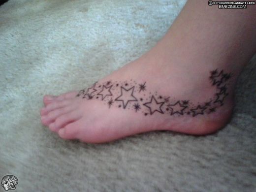 flower and star tattoos on foot flower tattoos on foot good ideas
