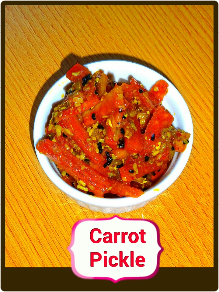Veg Indian Good Food Recipes.. Carrot Pickle {Gajar Ka Achaar}