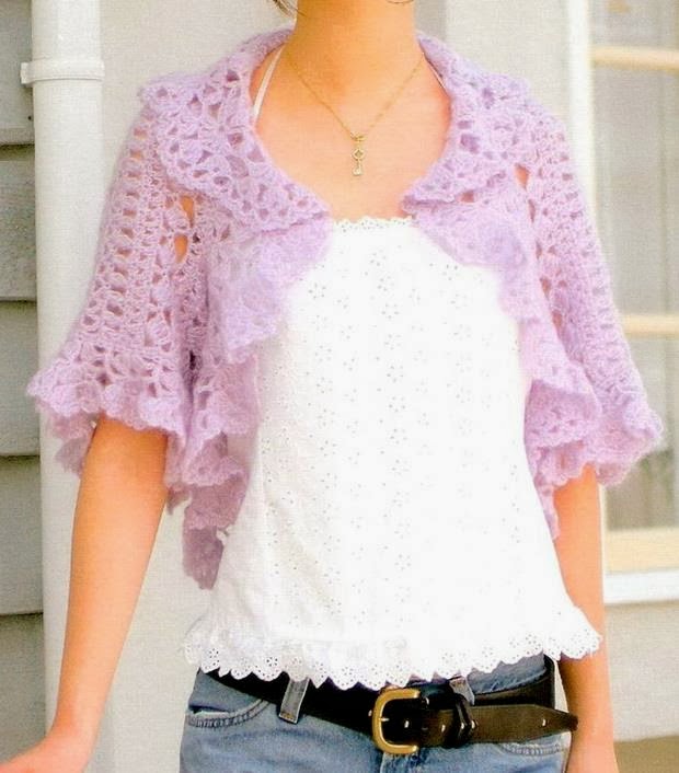 Crochet Shrug Pattern - Stylish Shrug Bolero For Young Women