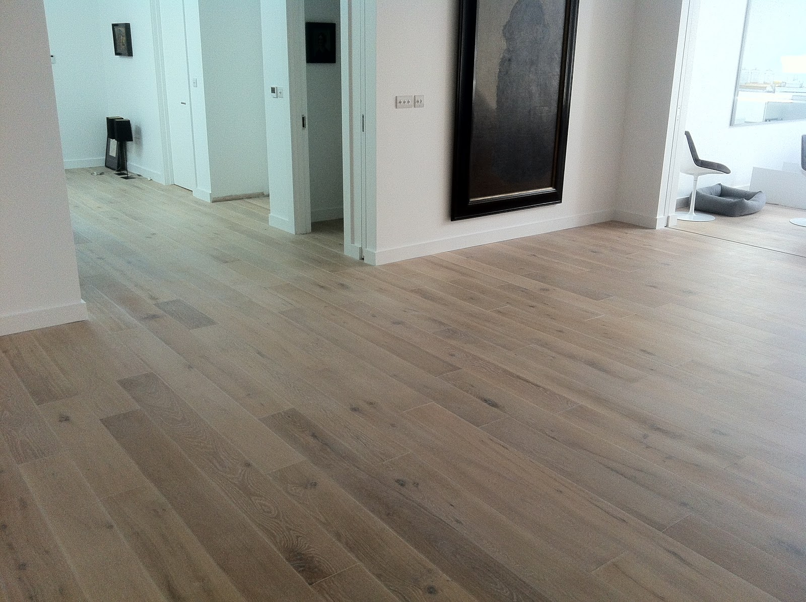 Ciranova hardwax on white oak. One coat white hardwax and one coat