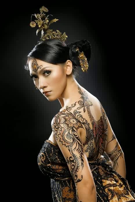 batik body painting design ideas