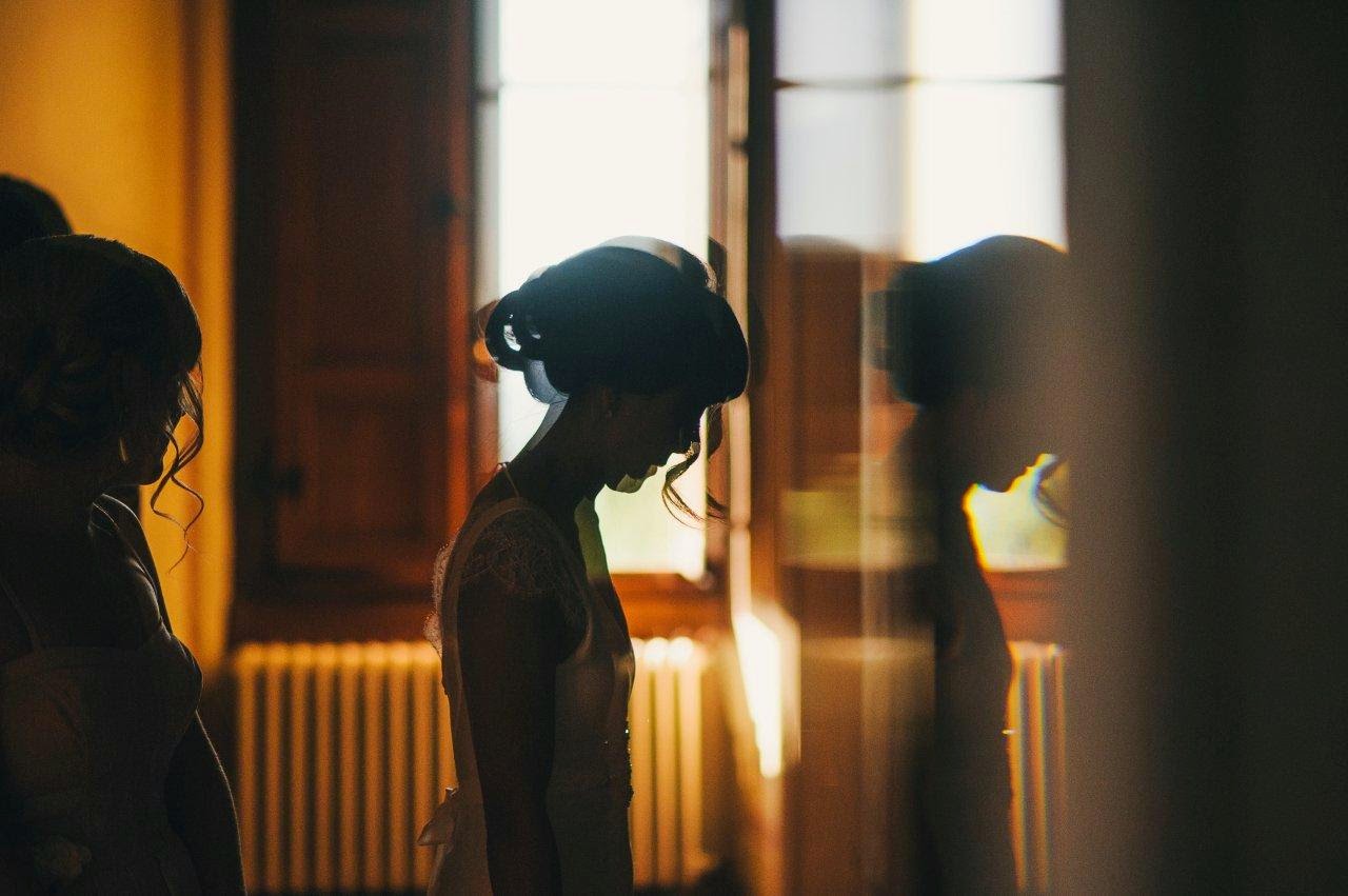 A moment of reflection A wedding in Tuscany