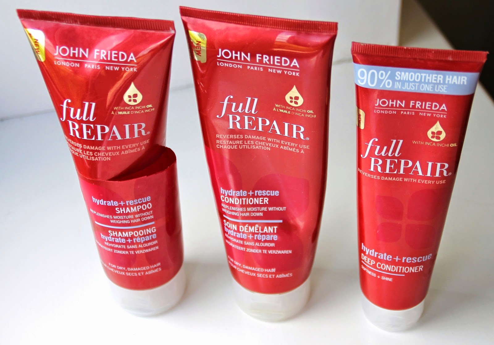John Frieda Full Repair Hydrate and Rescue* Shampoo, Conditioner and