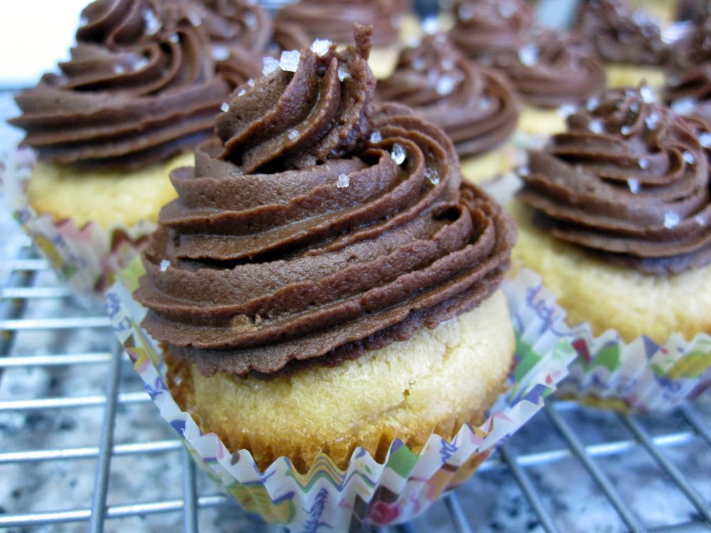 Happy Go Marni Peanut Butter Cupcakes with Chocolate Frosting and