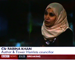 Why didn't Rabina Khan, Lutfur Rahman's cabinet member on housing, talk about housing?