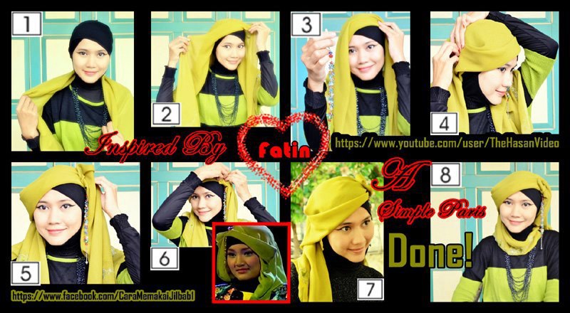 Tutorial Hijab Paris Ala Fatin | video cara berhijab segi empat modern Tutorial Hijab Paris Ala Fatin | video cara berhijab segi empat modern