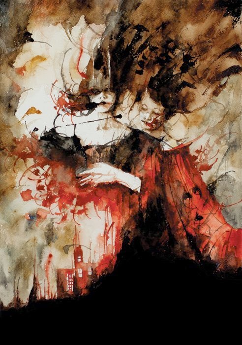 As sombrias e macabras pinturas em aquarela de terror de Daniele Serra Daniele Serra multigrade deviantart ilustrações quadrinhos pinturas aquarela sombrias terror macabro capas