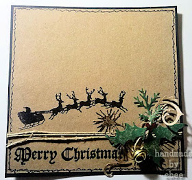 Visible Image Christmas stamps sleigh silhouette santa