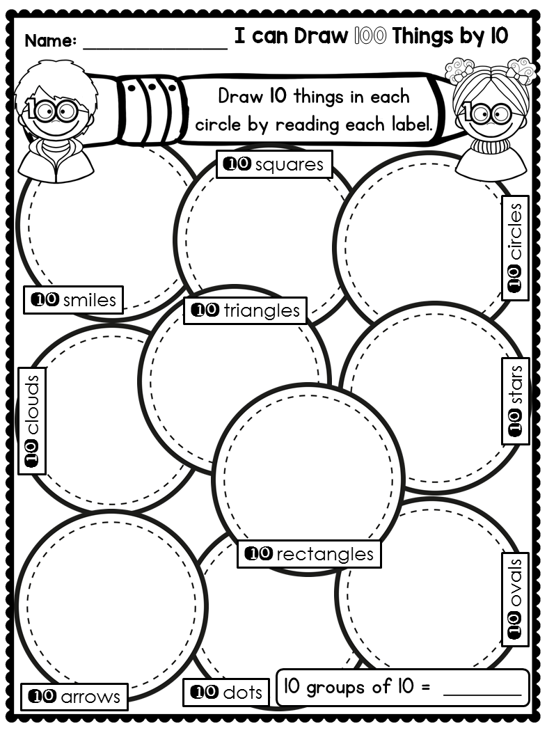 Printables for 100th day and a freebie from Clever Classroom