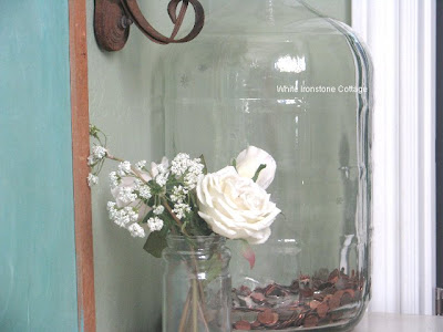 Antique Money on Rusty Vintage Charm White Ironstone Cottage