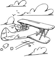 printable airplane coloring sheet for kids boys drawing a plane