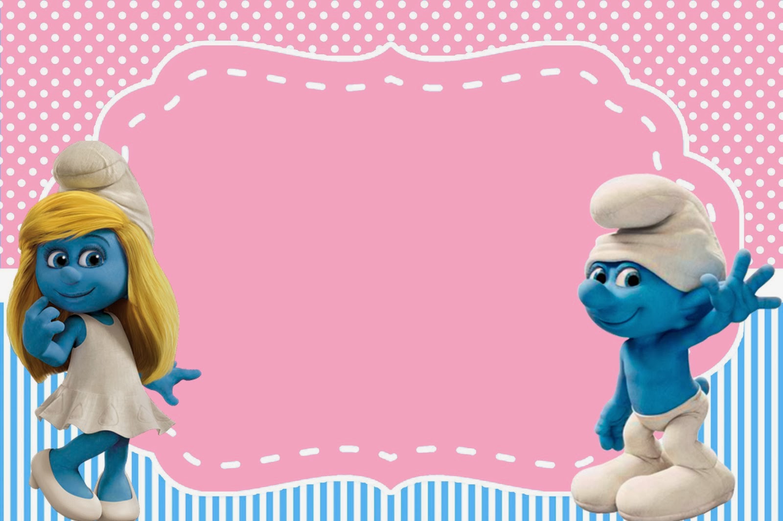 Smurfs Invitations And Party Free Printables For Girls Party Oh My Fiesta In English