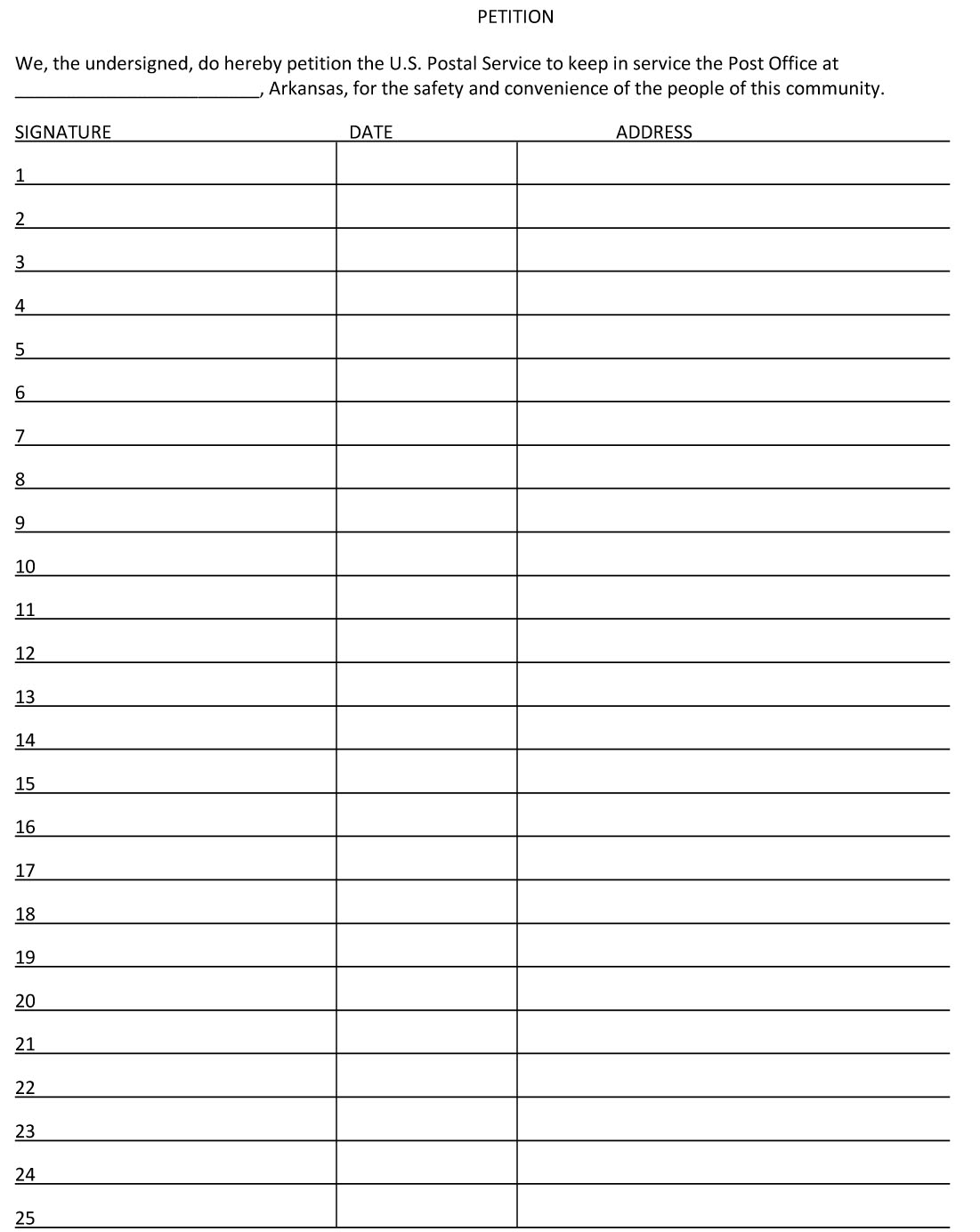 Free Blank Petition Template | Sample Petition Form Neighborhood petition template