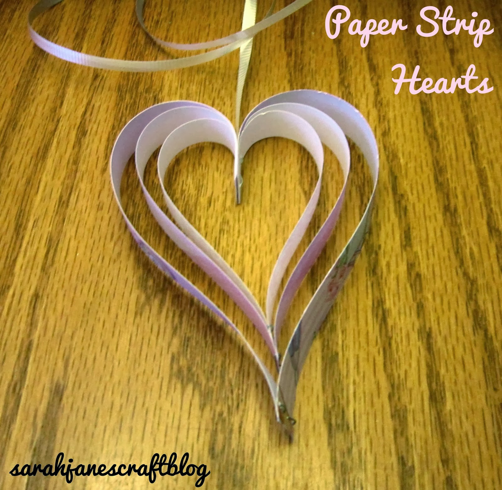 Sarah Jane's Craft Blog Paper Strip Heart Decorations