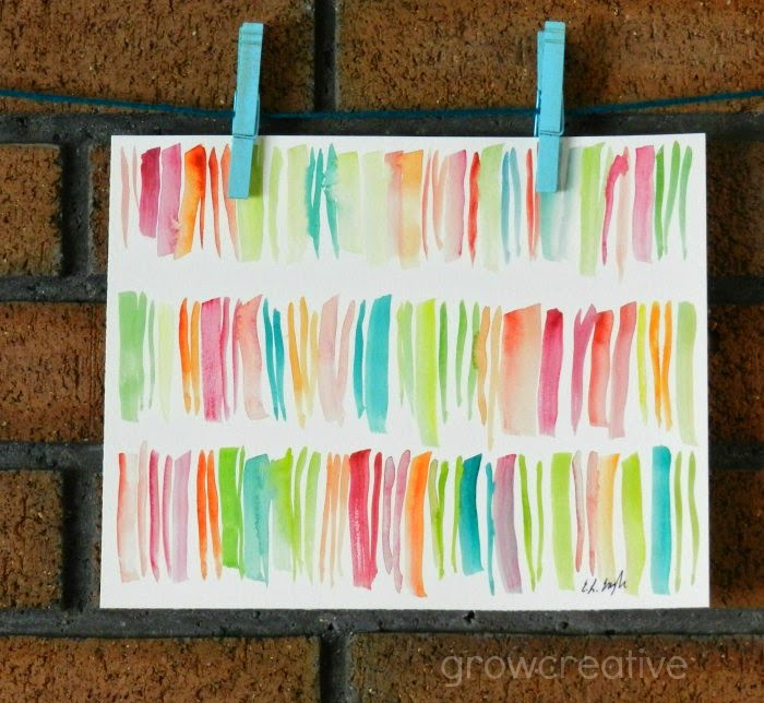 http://growcreative.blogspot.com/2014/07/abstract-stripes-watercolor-tutorial.html