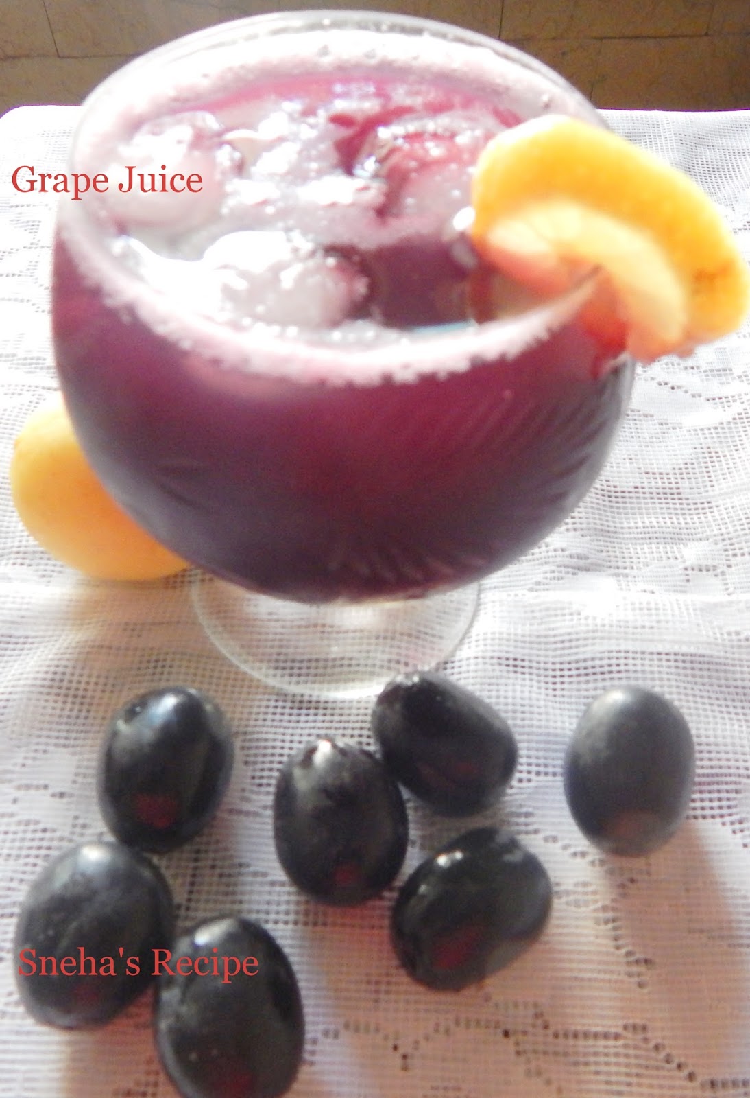 Grapes Juice A Summer Cooler Refreshing Drink Sneha's Recipe