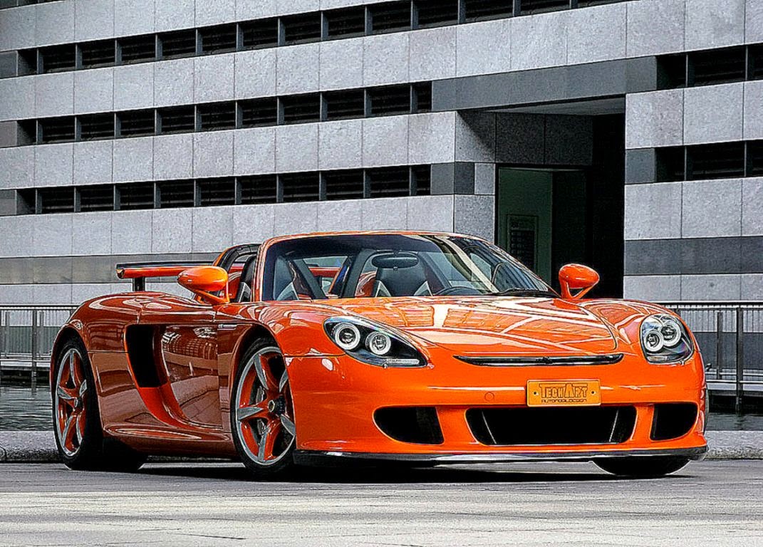 Orange Porsche Carrera Gt Wallpaper Background