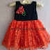 black and red long frock