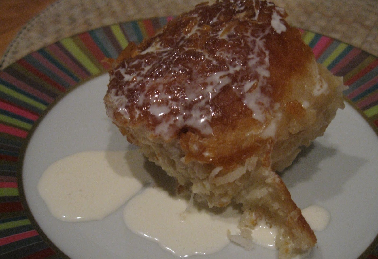 What's for dinner Steamed coconut pudding