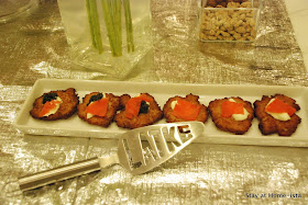latkes with creme fraiche, smoked salmon and caviar