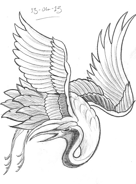 sketch a day april 2013 drawing of a phoenix