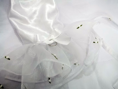 Roupa de Festa para Cachorro Vestido de Noiva para Cachorra