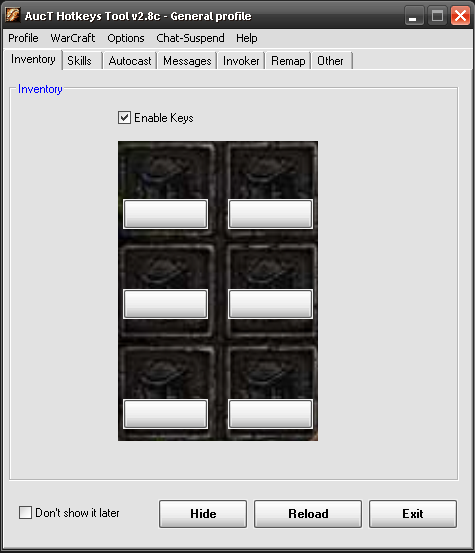 Inventory keys