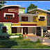 4 BHK contemporary style house exterior