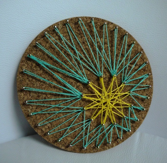 Library Arts String Art on Cork!