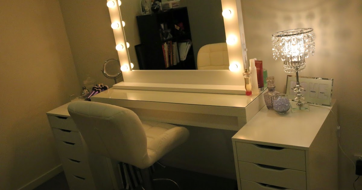 ROGUE Hair Extensions: IKEA MAKEUP VANITY & HOLLYWOOD LIGHTS!