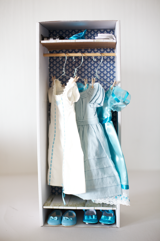 The Dolly Wardrobe Closet  Doll clothes storage ideas, Kids clothes diy, Doll  storage