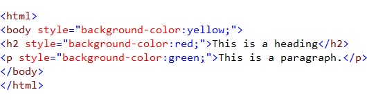 html style background color