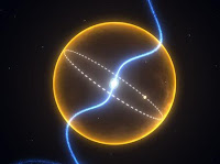 Artist's conception of diamond planet orbiting a pulsar