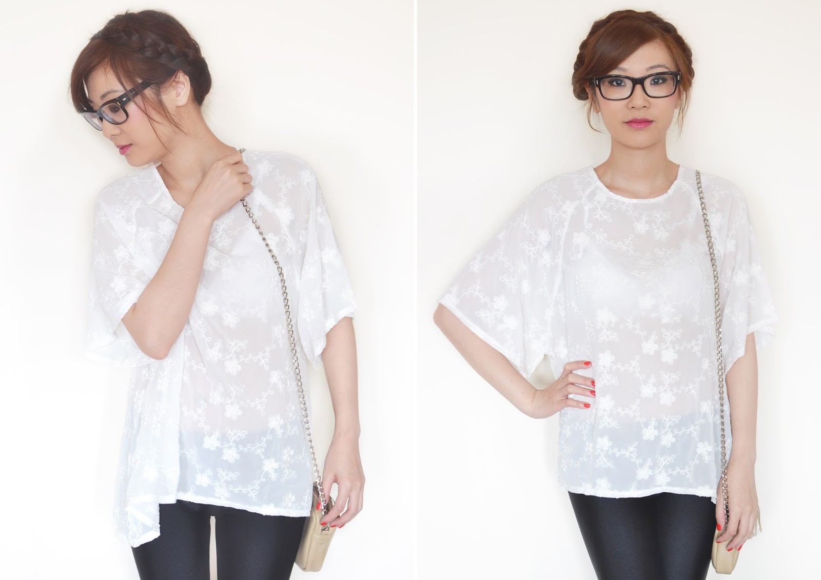 monochrome for summer, white top, milkmaid braid monochrome for summer, white top, milkmaid braid